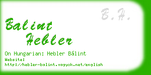 balint hebler business card